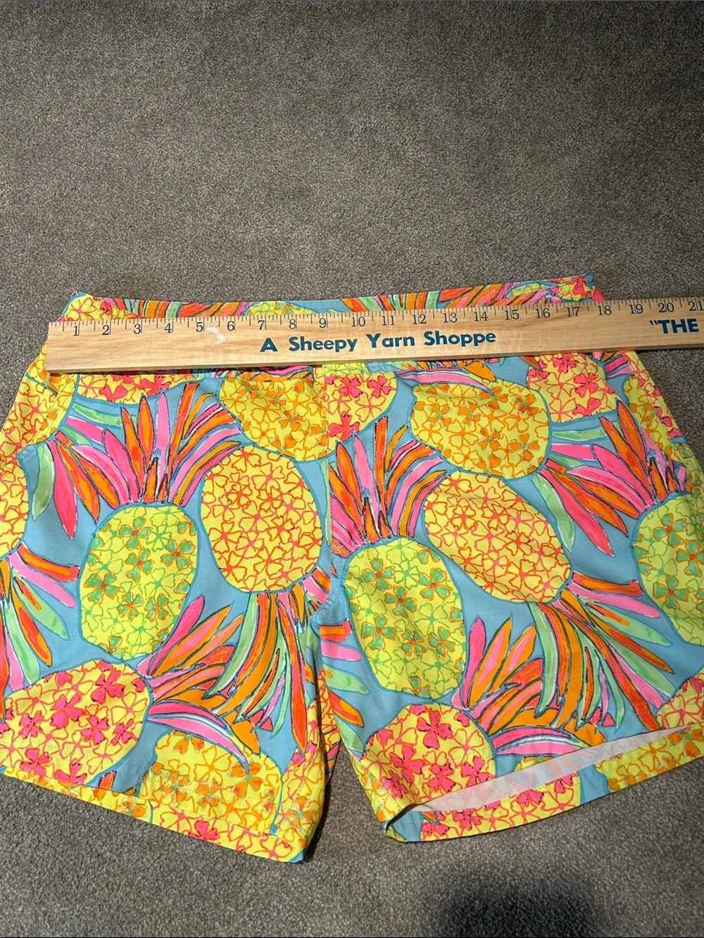 Chubbies ‘The Hooligan’ Neon Pineapple mesh lined trunks / shorts